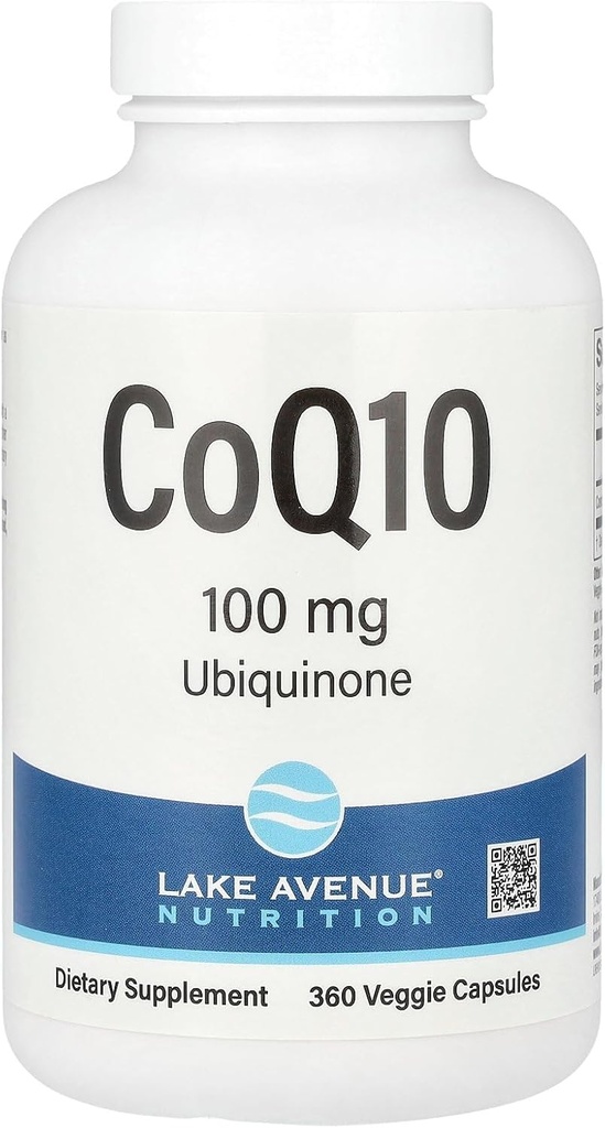 Lake Avenue CoQ10 Nutrition - Ubiquinone Supplement - Promotes Antioxidans Aktivität - Glutenfrei, Non-GMO - 100 mg - 360 Veggie Kapseln