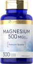 Carlyle Magnesium 500mg | 300 Coated Caplets | Vegetarisch, Non-GMO und glutenfreie Ergänzung