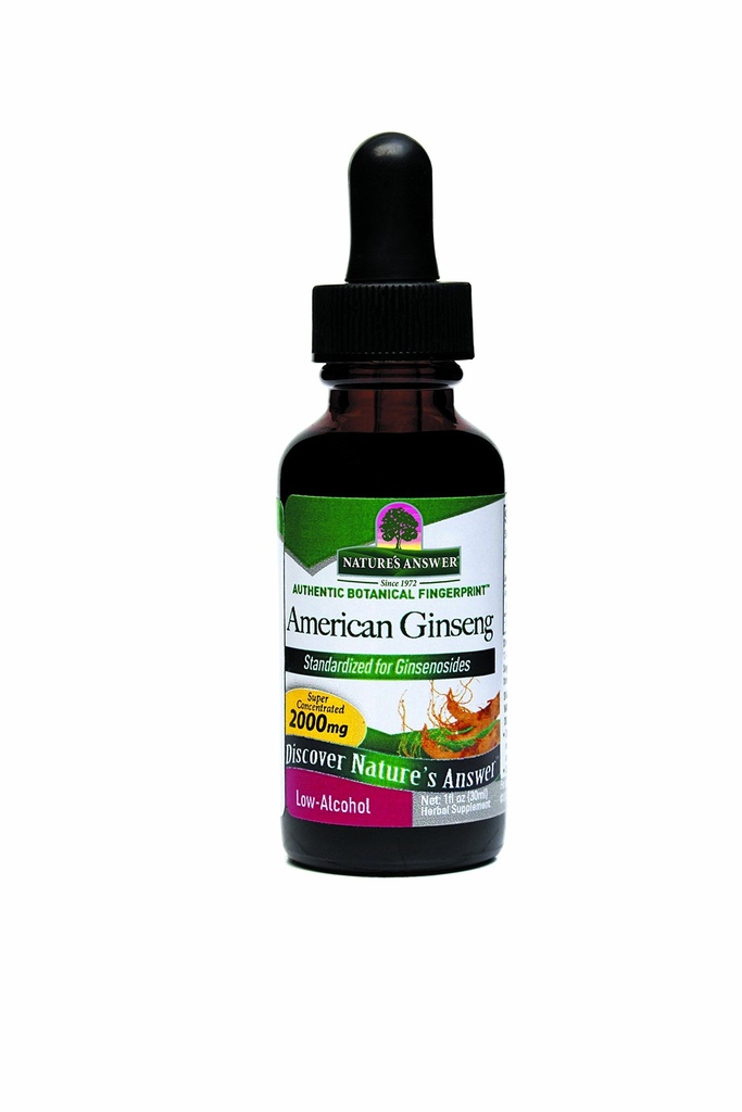 Réponse de la nature supplément de racine de gingseng américain avec de l'alcool organique, 1-Fluid Ounce , Immmune Support , favorise la fonction cognitive