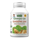 ANDREW LESSMAN Ginkgo 120 Plus Ginseng 200mg - 30 Kapseln - Standardisierte Extraktmischung zur Unterstützung von Gehirn, Speicher und kognitiver Funktion. Adaptogen, bekämpft Stress und Fatigue. Keine Zusatzstoffe