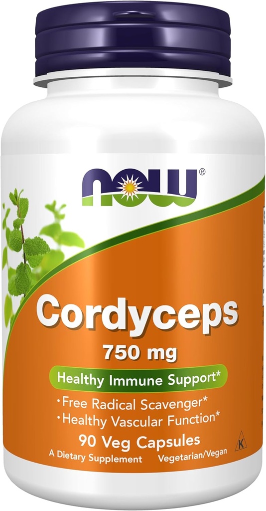 NOW Foods Supplements, Cordyceps (Cordyceps sinensis)750 mg, Healthy Immune Support*, 90 Veg Capsules