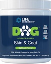 Peau et manteau de chien - Supplément alimentaire pour chien pour peau et manteau sains – Huile de poisson Oméga-3 pour chiens, aromate de saumon, sans colorant ni aromate artificiel - 90 Chews doux