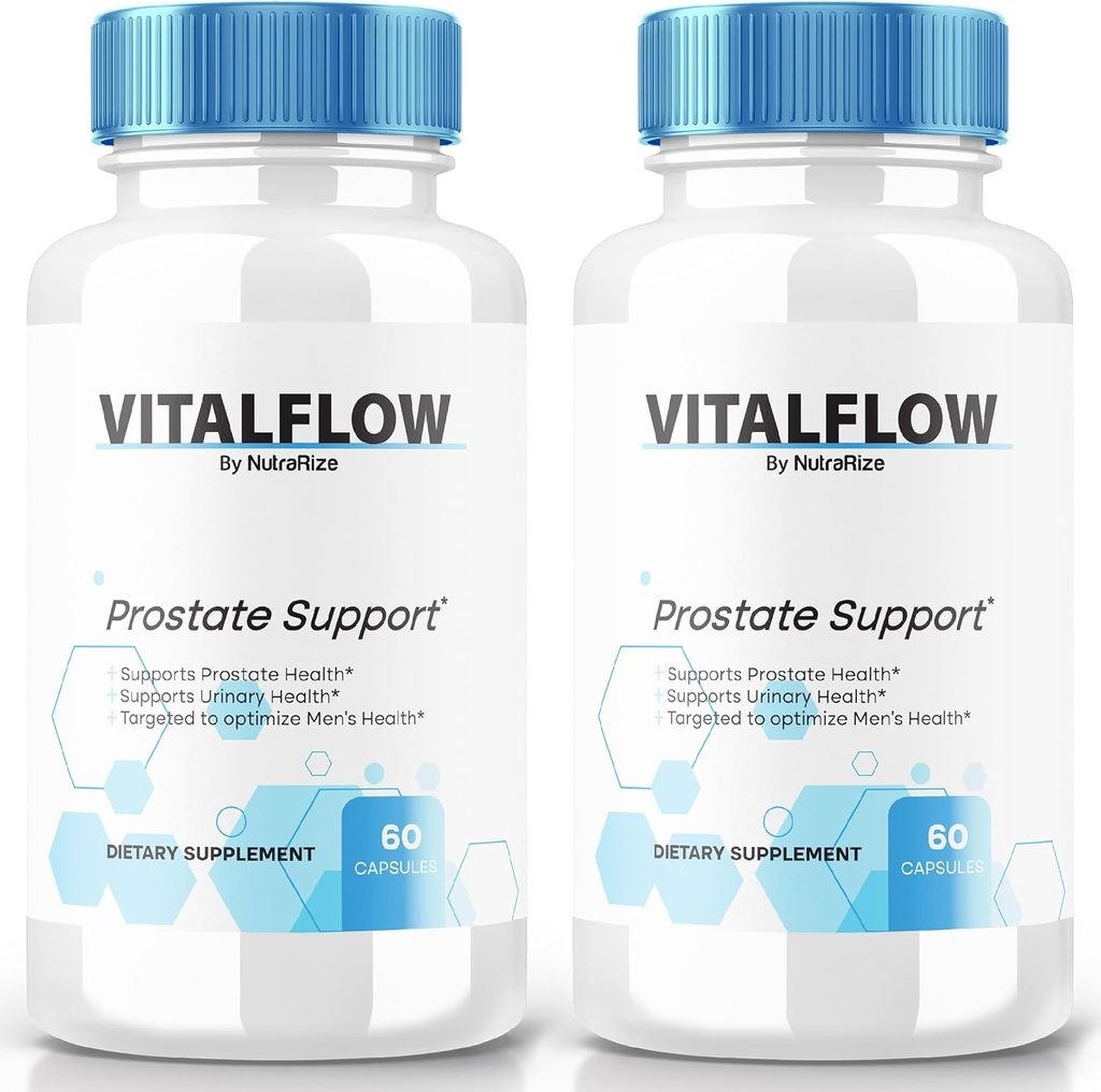(2 Pack) VitalFlow Capsules, VitalFlow Advanced Prostate Support Formula, Offizielle natürliche Formel zu Regain Control, maximale Stärke Pillen zu unterstützen Wellness, Vital Flow Reviews (120 Kapseln)