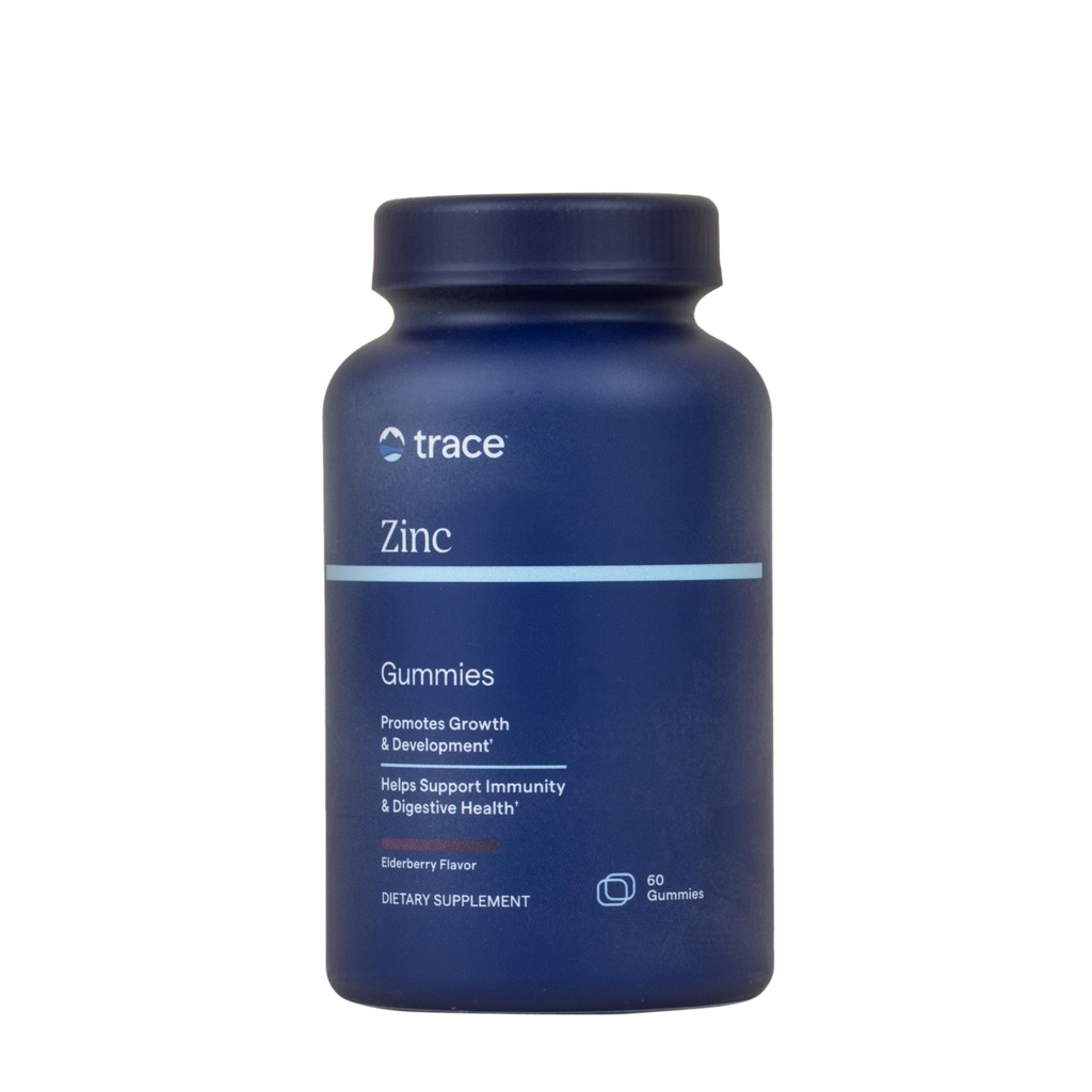 Trace Minerals Zink - Zink-Gummi-Ergänzung für gesunde Entwicklung & Immununterstützung - Verdauung & Stoffwechsel - Kinder-Gummi - Gelatin-Free & Vegan - Elderberry Flavor - 60 Zähler (30 Servierungen)