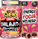Pure Himalayan Shilajit Gummi - High Potency Gold Grade Harz - Energie Boost und Immununterstützung für Männer und Frauen mit Ashwagandha und Shatavari - 120 Gummy - Erdbeere & Banana