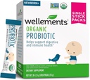 Wellements Organic Probiotic Stick Packs | Unterstützt Verdauungs- und Immungesundheit für Kinder, Babys und Kleinkinder | Flavorless und einfach zu bedienen | Non-GMO und Top 9 Allergen Free | 30ct