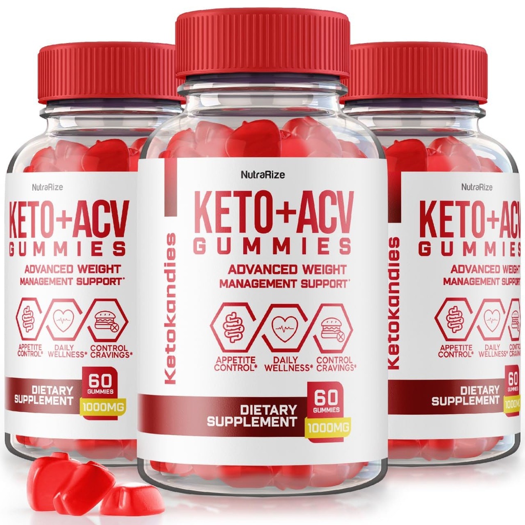 NutraRize (Pack mit 3 KetoKandies Keto+ACV Gummis für Gewichtsverlust, maximale Kraftergänzung, Keto Kandies Bewertungen (180 Gummi)