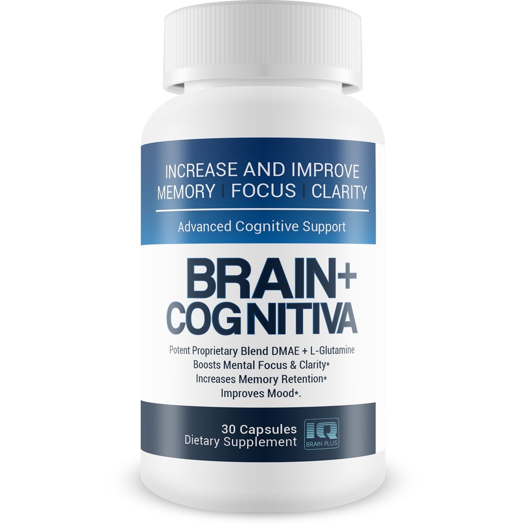 Cognitiva Brain+ - Soutien cognitif avancé - Aidez à augmenter et à améliorer la mémoire, à stimuler la concentration mentale et à soutenir la clarté mentale - Capsules Alpha-GPC pour le soutien cérébral et le boost Opti Nootropic