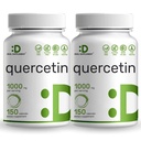 Quercetin 1000mg Pro Serving (2 Pack) | 300 Kapseln, hohe Bioverfügbare Flavonoide, Dritte getestet, Unterstützt gesunde Immunsystem, Non-GMO, Keine Gluten