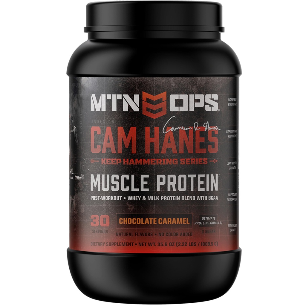 MTN OPS Cameron Hanes Hämmern Whey Protein Pulver, Schokolade Karamell Flavor, 30 Servierungen