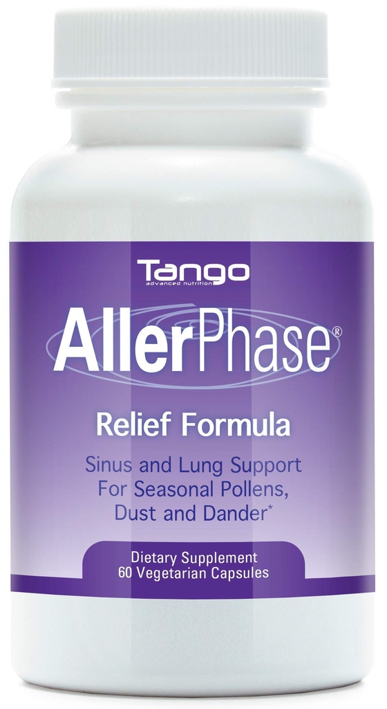AllerPhase Natural Herbal Sinus und Lung Relief Supplement für Saisonale Respiratory Discomfort Caused von Pollens, Dust und Dander (60 vegetarische Kapseln)