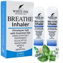 White Ink Breath | Natural Essential Oil Inhaler Eucalyptus Peppermint | Congestion | Allergy | Focus | Aromatherapie Sinus Relief (2)