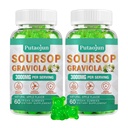 Soursop Graviola Gummies | 2000mg Soursop Leaves Extract for Digestive, Cell Support, Immune Support and Antioxidant | High-Absorption | Soursop Fruit for Adults | Non-GMO, Vegan, 120 Gummies