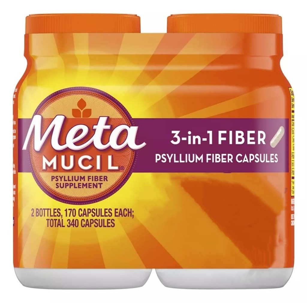 Metamucil Fiber Therapy für Regelmäßigkeit, Fiber Supplement, 340 Kapseln