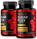 (2 Pack) Klare Flux Pillen, offizielle ClearFlux Kapseln, All-Natur-Unterstützung, Premium-Unterstützung zur Aufrechterhaltung stabiler Niveaus und gesunde Zirkulation, Natürliche klare Flux Health Review (120 Kapseln)