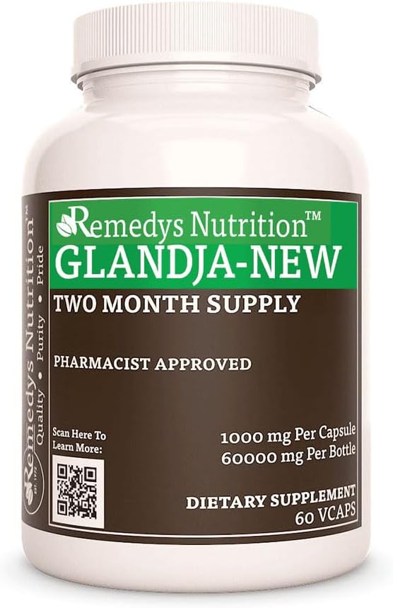 Remedy's Nutrition GlandJa-New | 1.000 mg, 60 Vegan Kapseln Proprietäre Kräuter Nahrungsergänzung