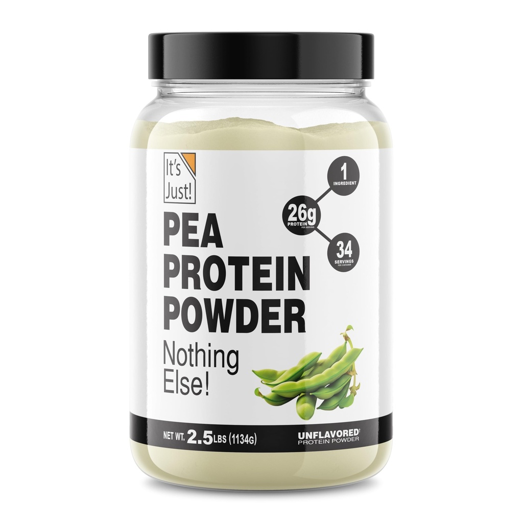 Es ist Just! - 100% Pea Protein, Vegan Plant Based, Grown in Kanada, Premium-Qualität, glatte Textur, Glutenfrei, Keto Friendly (2.5 Pfund, Unflavored)