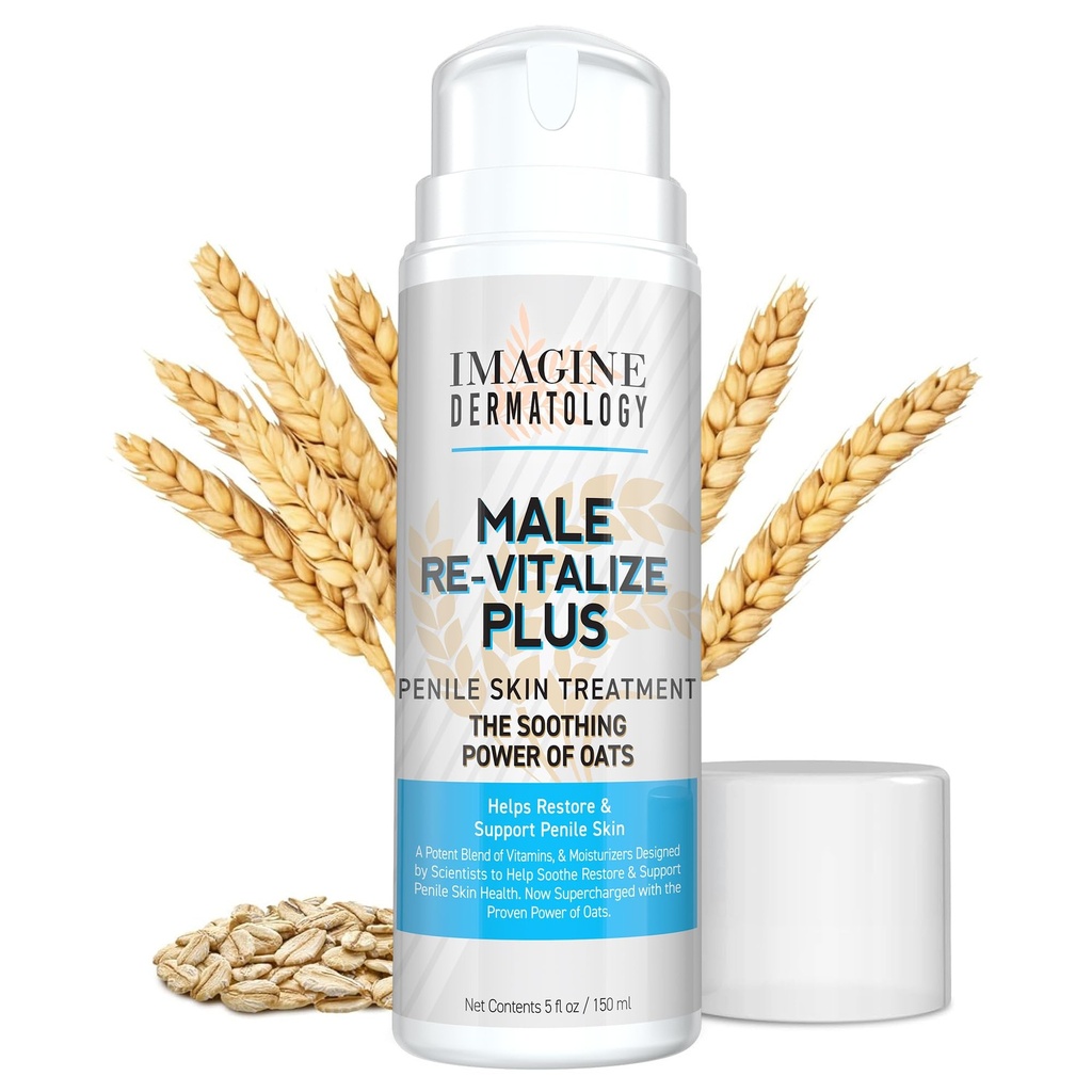 Homme Revitaliser PLUS - Crème de santé à l'avoine pour hommes - Soulager, restaurer et soutenir la peau - Lotion de pénis hydratante - Grande taille de valeur (5fl oz/150ml)