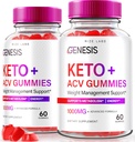 rize labs - Genesis Keto Keto+ACV Gummis, Beilage für erweiterte Gewichtsverlust, Alle natürlichen Extreme 2000mg Gummis (120 Gummis)