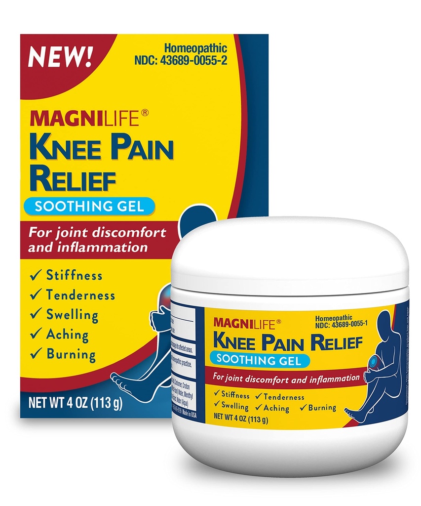 MagniLife Knee Schmerzlinderung beruhigendes Gel, Reduziert Schwellung & Entzündung von sauren Muskeln, Gelenkstörungen, Verletzungen - All-Natural Arnica - 4oz.