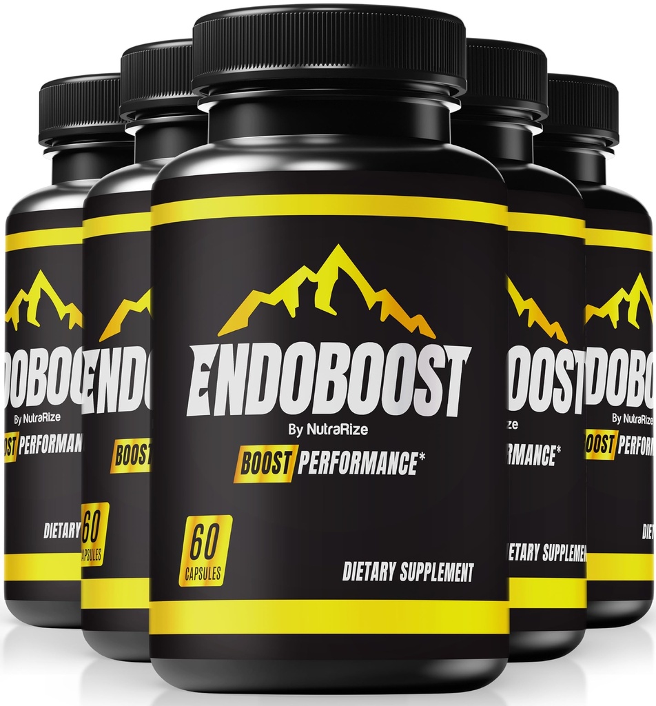 NutraRize (Pack of 5 Endoboost for Men - (Official) Endoboost Performance, Supplements, Capsules, Endoboost Reviews for Mens Health Pills Pro Advanced Formula (300 Capsules)