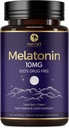 Melatonin 10mg Fast Dissolve Supplements, Schlaf-Unterstützung Ergänzung für Erwachsene - Extra Stärke 10 mg Melatonin Tablet für wiederkehrende Schlaf-Unterstützung, Erdbeer-Flaschen, Zuckerfreie Non-GMO - 60 Tage Versorgung