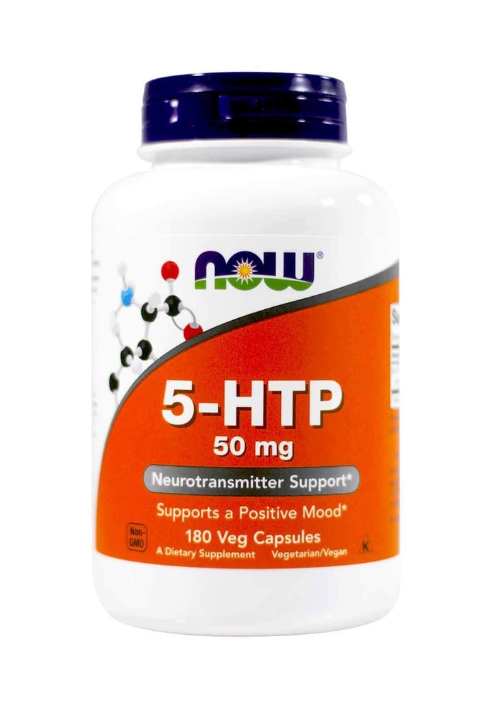 NOW Foods 5-HTP (50 Milligram) - 180 ct (Pack of 2)
