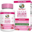 MaryRuth Organics Collagen Vegan pour les femmes et les hommes, Collagen Boosting Gummies, Soins de la peau, Lysine, Vitamine C, Vitamine A, Amla, Supplément pour les cheveux et la peau, Vegan, Non-OGM, Sans gluten, 90 portions