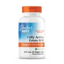 Ärzte Best Fully Active Folate 800 mit Quatrefolic, unterstützt fötale Gesundheit, Non-GMO, Glutenfrei, Vegan 60 Veggie Caps