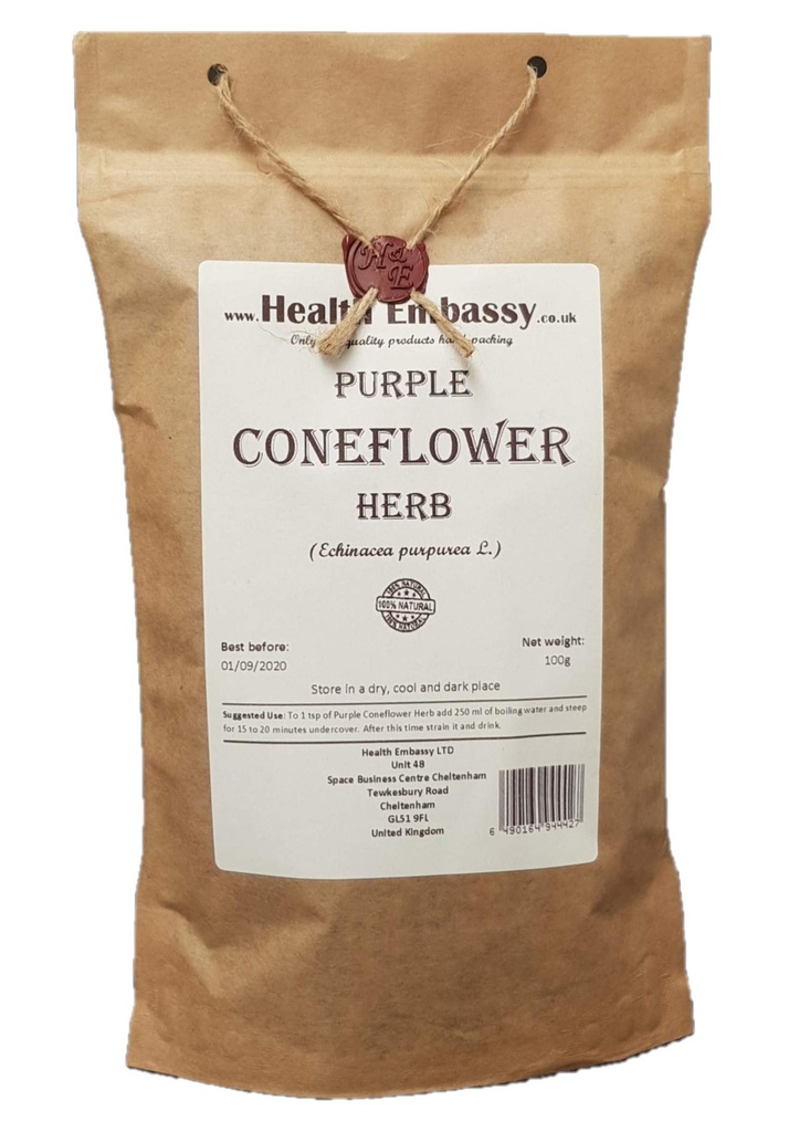 Ambassade de la santé Purple Coneflower Herbe de Echinacea Purpurea L. Thé à base de plantes (100g)