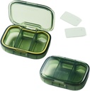 Sukuos 2 Pack 3 Compartments Small Pill Box, Travel Pill Organizer für Purse Pocket, Portable Daily Pill Case for Medicines/Fish Oil/Vitamin/Supplements