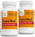 Terry Natürlich CuraMed Akute Schmerzlinderung - Ergänzung mit BCM-95 Curcumin & BOS-10 Boswellia - Schwarz Sesam Samenöl zur Unterstützung Relief von okzialen Störungen - 60 Liquid Gels (Pack von 2)