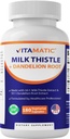 Vitamatic Milk Thistle 50:1 Extrakt 500mg, Dandelion Root 50:1 Extrakt 100mg, 180 vegetarische Kapseln, Non-GMO, Glutenfrei