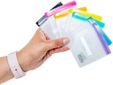 MUMI Mini Zipper Pouch Set – 7 Small Reusable Clear Zip Lock Bags mit schreibbaren Etiketten für Reisen, Medizin, Make-up, Pillen, Tiny Cosmetic Organizer Pouches für Geldbeutel, Büro, Plastikspeicher