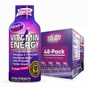 Vitamin Energy Focus+ Extra Strength Energy Shot Berry 48 Pack, 260mg Natürliche Koffein, B-Vitamine, CoQ10, Aminosäuren, Fokus, Produktivität & Clarity, Zero Sugar, Glutenfrei, 1,93 fl oz