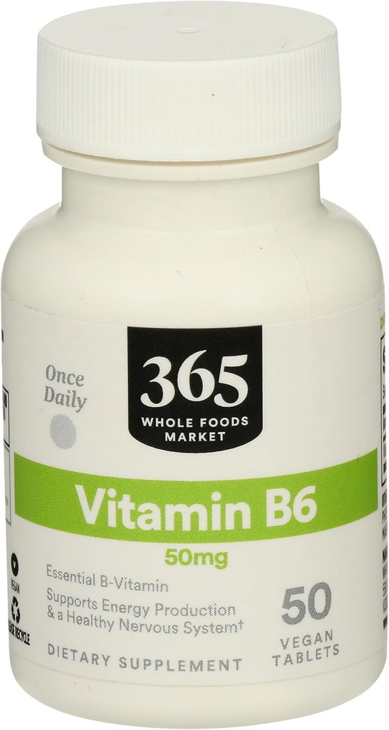 365 Von ganzem Lebensmittelmarkt, Vitamin B6 50Mg, 50 Count