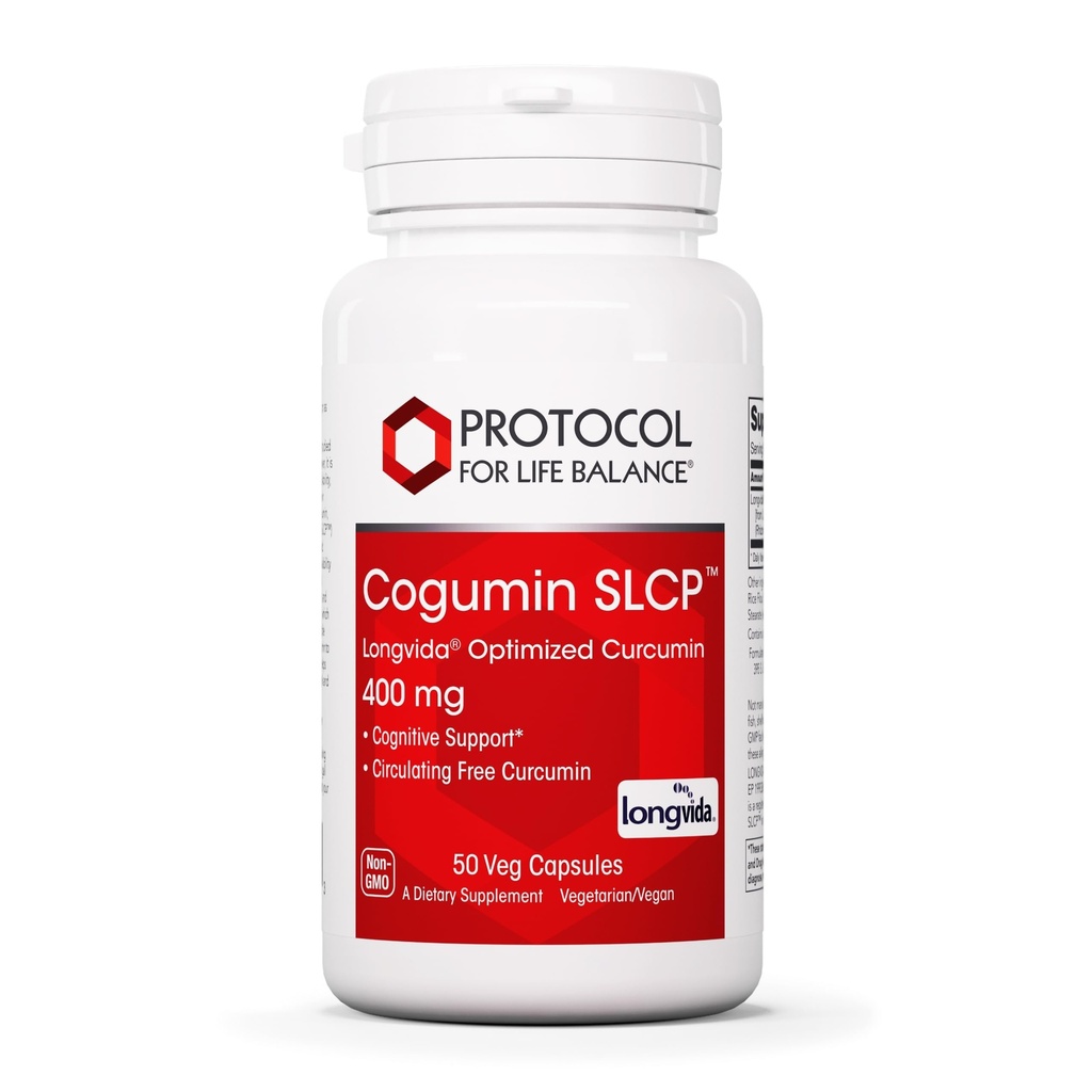 PROTOKOLL FÜR LIFE BALANCE Cogumin SLCP 400mg Curcumin - Neurologische Unterstützung - mit Curcuma Longa Extract - Kognitive Unterstützungsergänzung - Vegan-Friendly & Non-GMO - 50 Veg Kapseln