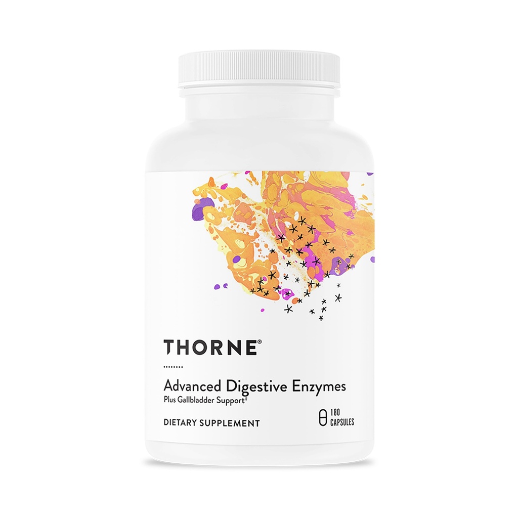 THORNE - Fortgeschrittene Verdauungsenzyme - Mischung aus Verdauungsenzymen zur Aids-Digestion - Gut Health Support mit Pepsin, Ox Bile & Pancreatin* - 90 Portionen