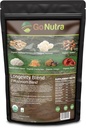 Go Nutra - Organic 7 Pilz-Ergänzung, Langlebigkeit Pilzpulver mit Lion's Mane, Chaga, Shiitake, Maitake, Reishi, Tremella und Cordyceps Pilz, Non-GMO, Gluten-Free, Vegan, 4 Unzen