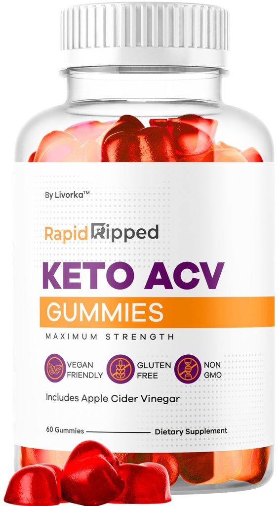 Rapid Ripped Keto ACV Gummis Gewichtsverlust Unterstützung, Rapidripped Keto Plus Apple Cider Essig Gummy Advanced Formula 1050MG, Alle natürlichen Gomitas Bewertungen, 60 Gummi für 1 Monat