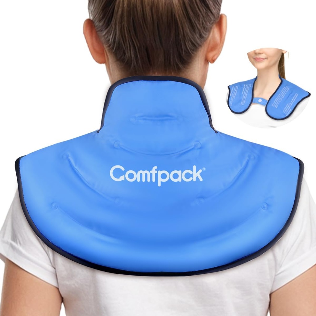 Paquet de glace pour soulager la douleur au cou et à l'épaule, Paquet de glace encolure Gel réutilisable pour la thérapie du compresseur à froid chaud