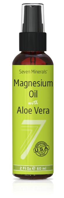 Seven Minerals Pure Magnesium Oil Spray - Pharma (USP) Grad, Höchste Stärke - Gemint in den USA