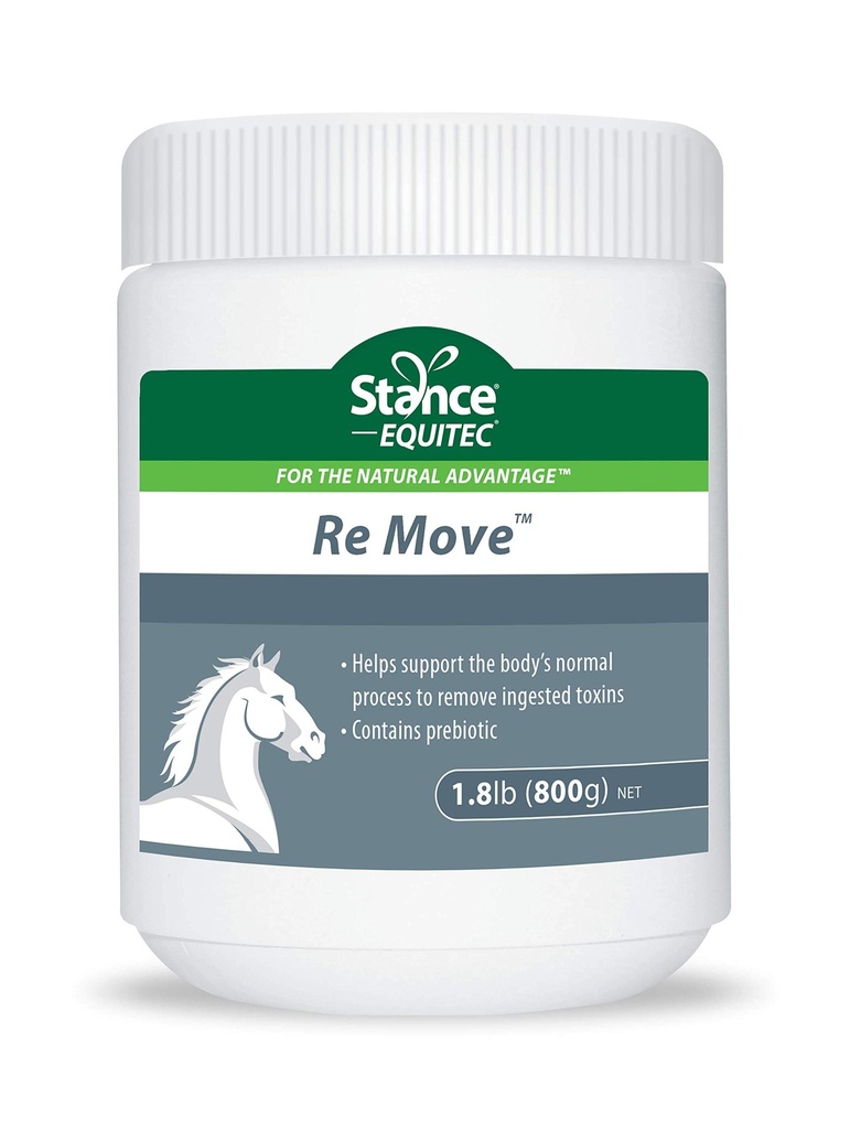 Stance Equitec Re Move - Suppléments pour chevaux qui soutiennent le processus normal du corps pour éliminer les toxines ingérées, contient des probiotiques - 1,5 lb