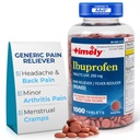 LABS TEMPORAIRE, INC. Ibuprofène en temps opportun 200mg 1000 comprimés - Comprimés de soulagement de la douleur et réducteur de fièvre - pour soulager les maux de tête, douleurs menstruelles, douleurs dentaires, musculaires, arthrite Douleur et douleurs corporelles