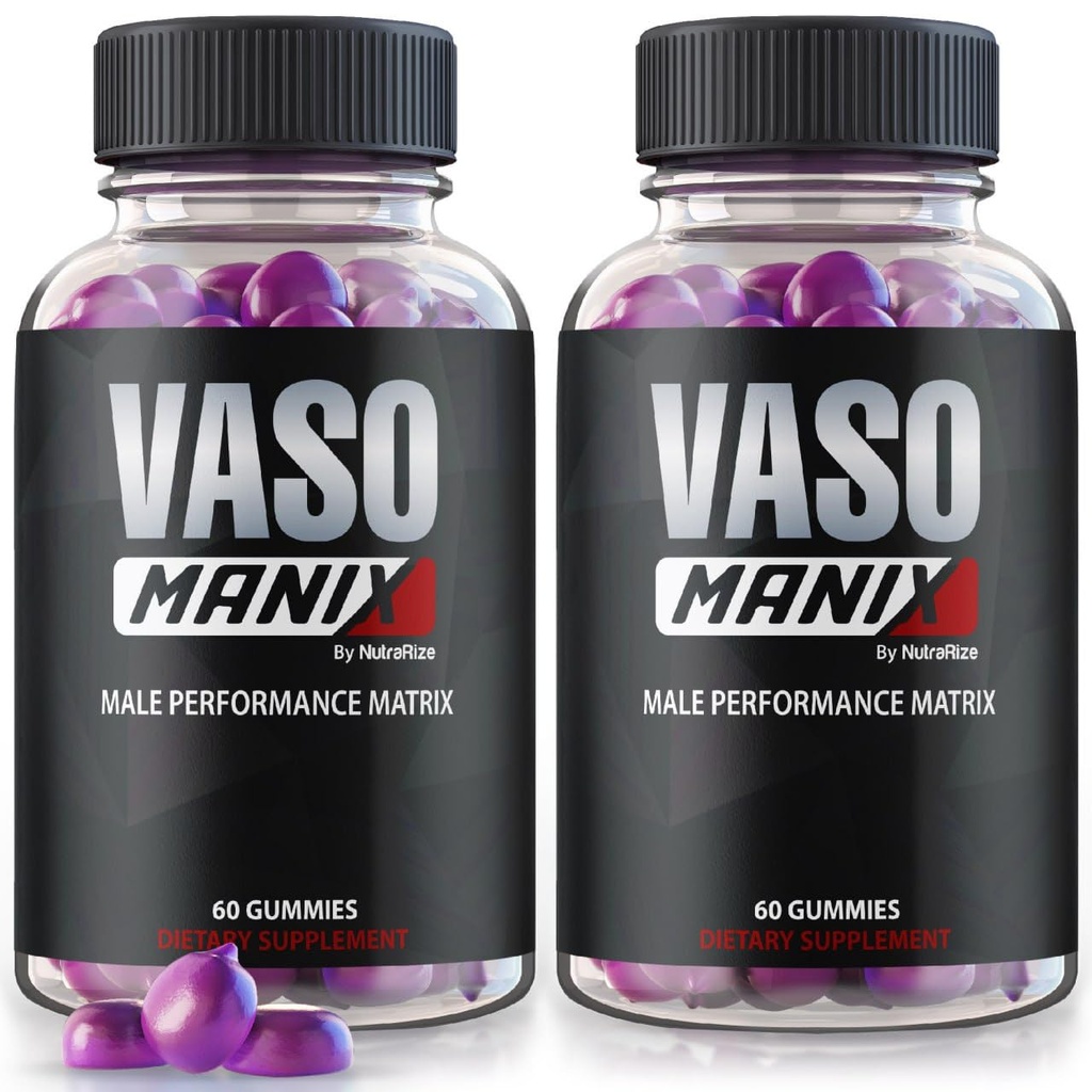 (2 Pack) VasoManix Gummies, Vaso Manix Classic Male Supplement, All Natural Formula for Men, Premium Gummy zur Unterstützung von Leistung, Vertrauen und Gesundheit, Offizielle Bewertungen (120 Gummies)