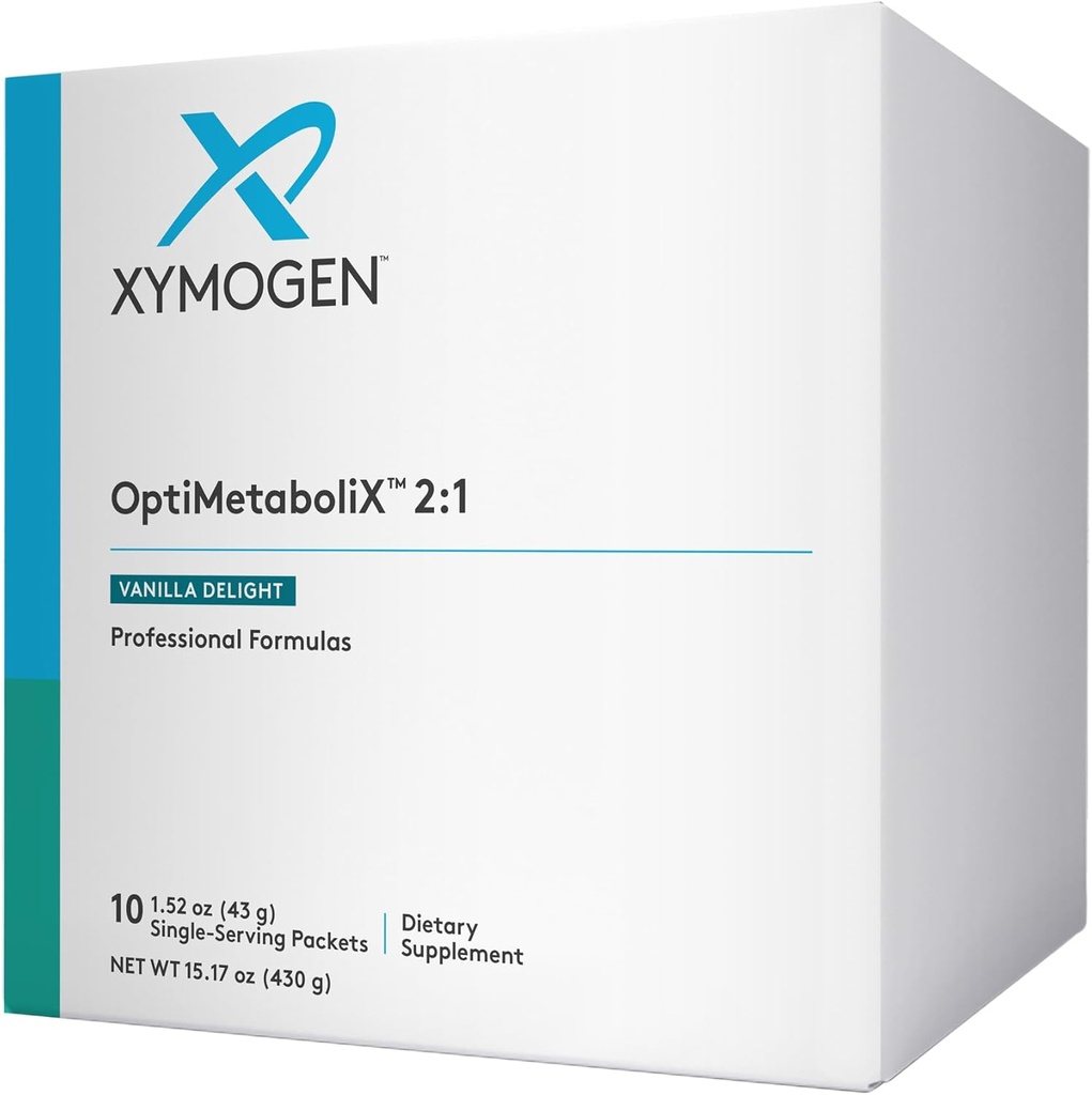 XYMOGEN OptiMetaboliX - Metabolismus-Ergänzung mit B12 Vitaminen und Folat - Cinnamon-Ergänzungen + Vitamin B9 - Vegan & Glutenfrei - Vanilla Delight (10 Portionen)