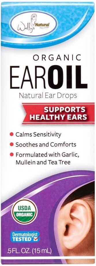 Wally's Natural Organic Ear Oil, .5oz. Per Bottle (2 Pack)