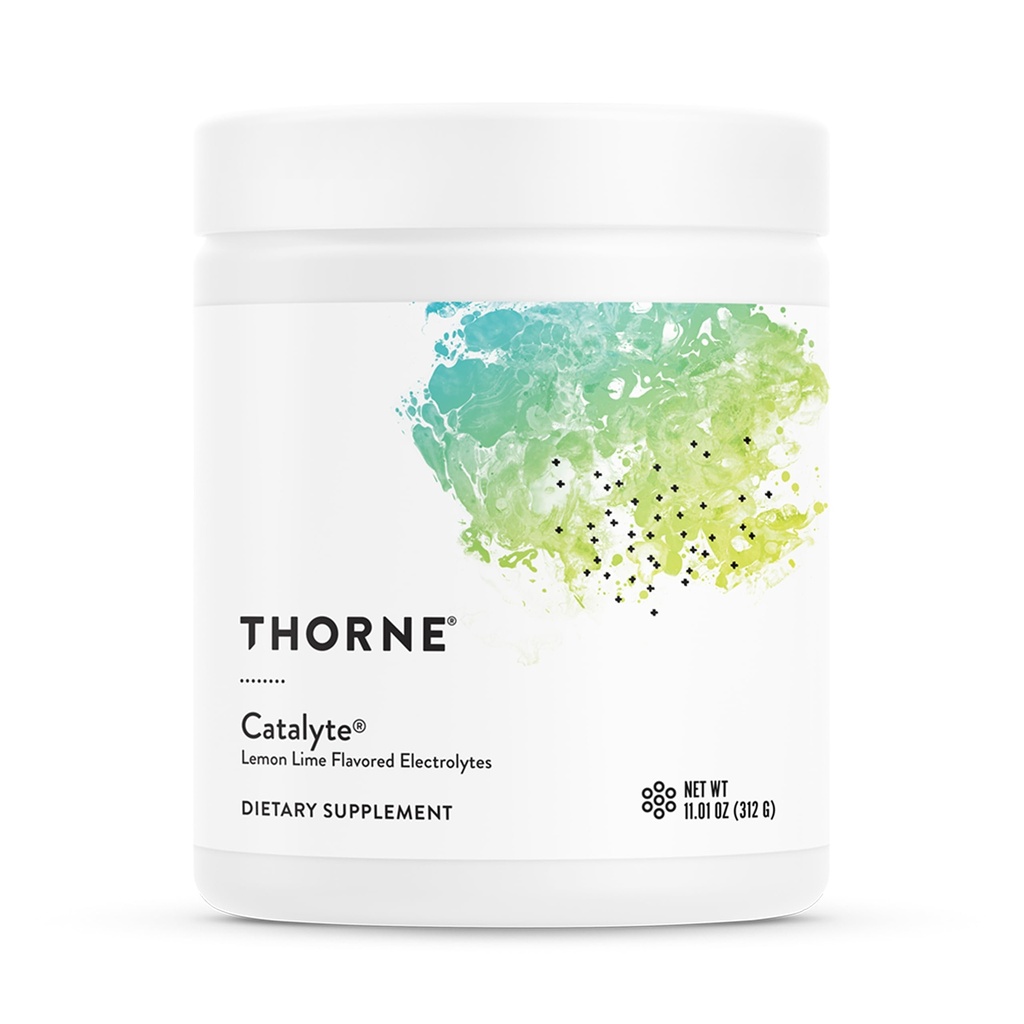 THORNE - Catalyte - Electrolyte Replenishment and Energy Restoration Supplement* - No Artificial Sweeteners - NSF Certified for Sport- Lemon Lime - 11.01 Oz
