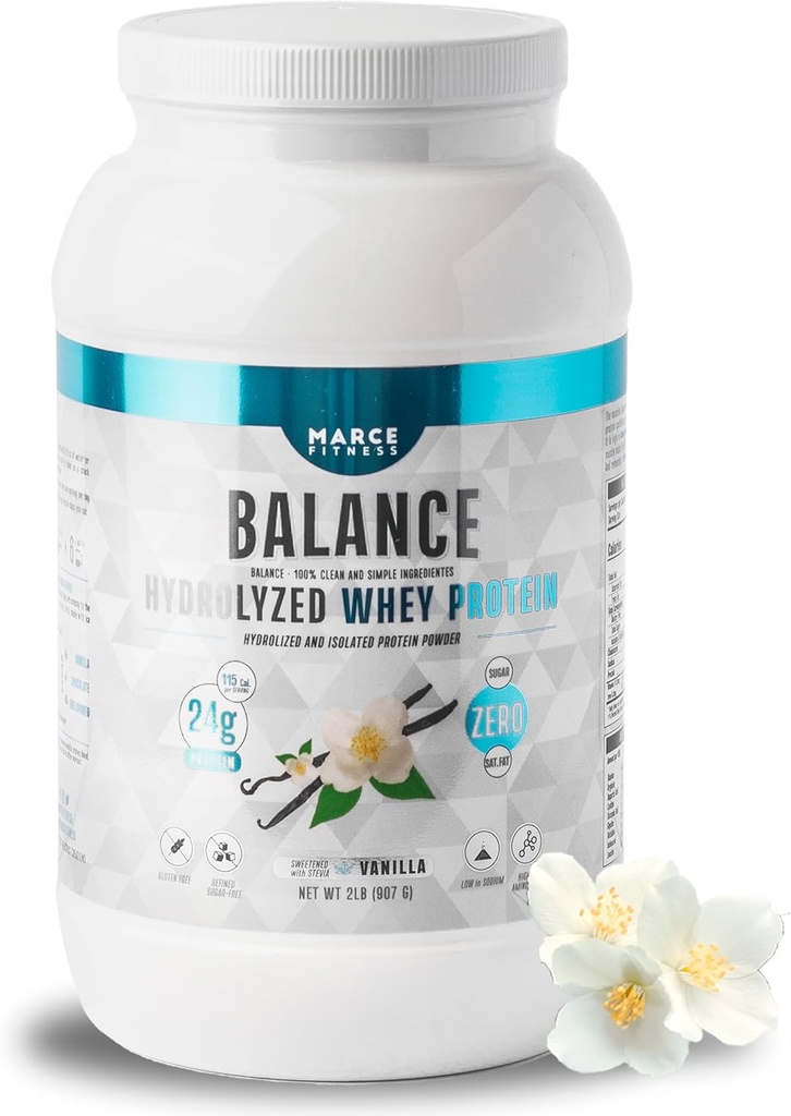 Protéine de lactosérum hydrolysée parMarceFitness Vanilla Flavor 2 Pound