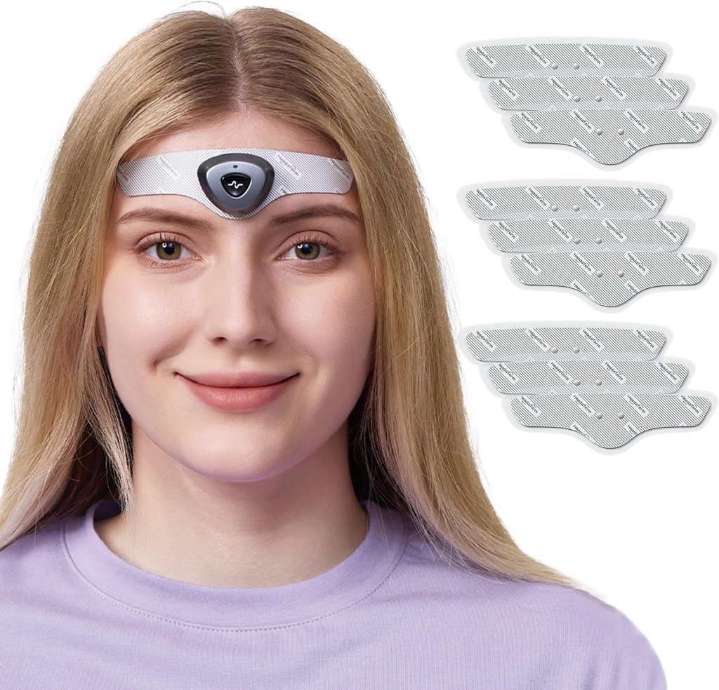 HeadaTerm-2 Migraine Relief Device e-TNS Technology Rechargeable Head Cap Treatment for migraine and Headache, Drug-Free, Clinically Proven, Fast-Acting, No Side Effects (1* HeadaTerm 2 +9*Electrodes)